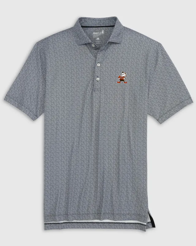 Cleveland Browns Hinson Performance Jersey Polo - Classic Brownie Logo made by Johnnie-O