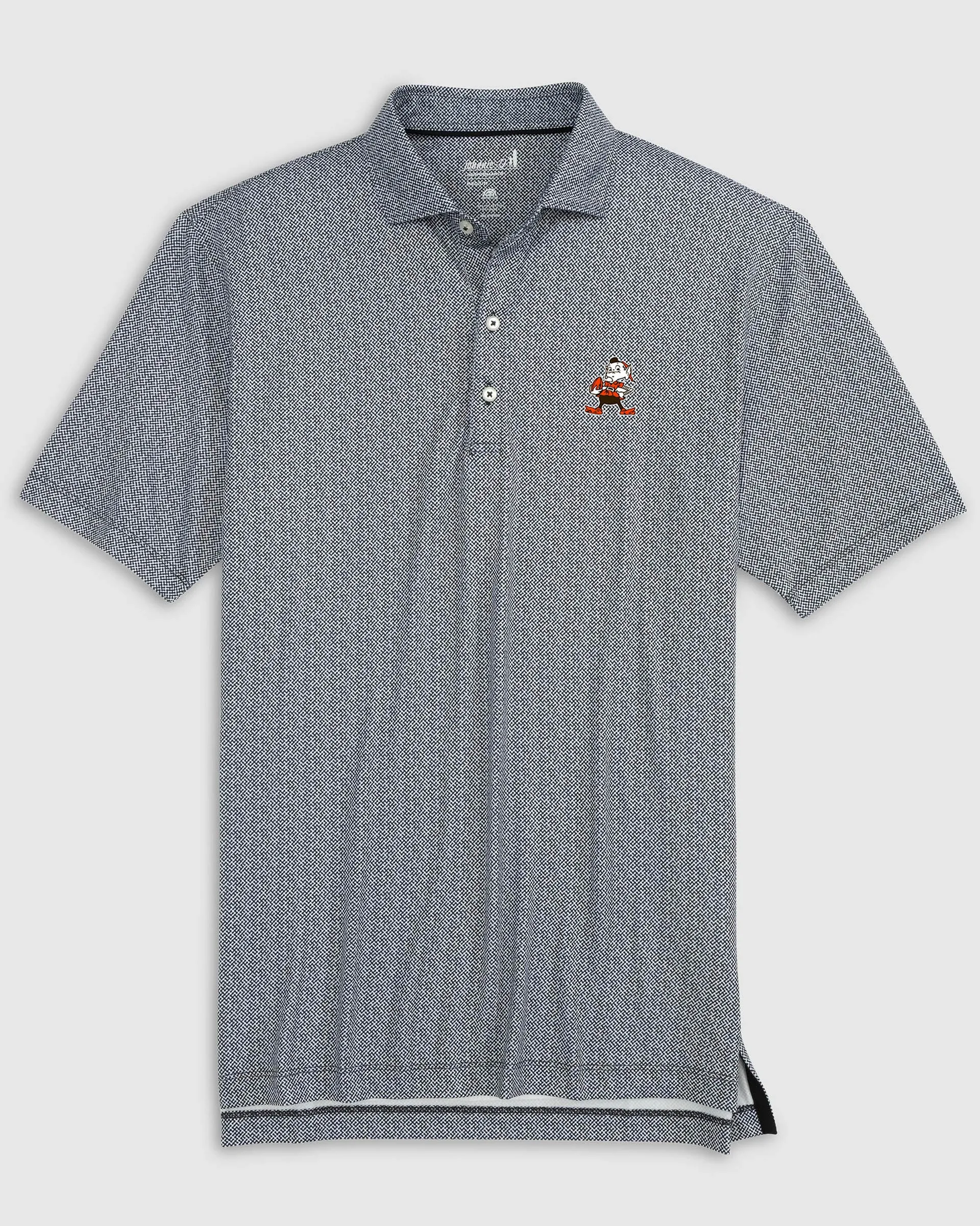 Cleveland Browns Hinson Performance Jersey Polo - Classic Brownie Logo sold by Johnnie-O