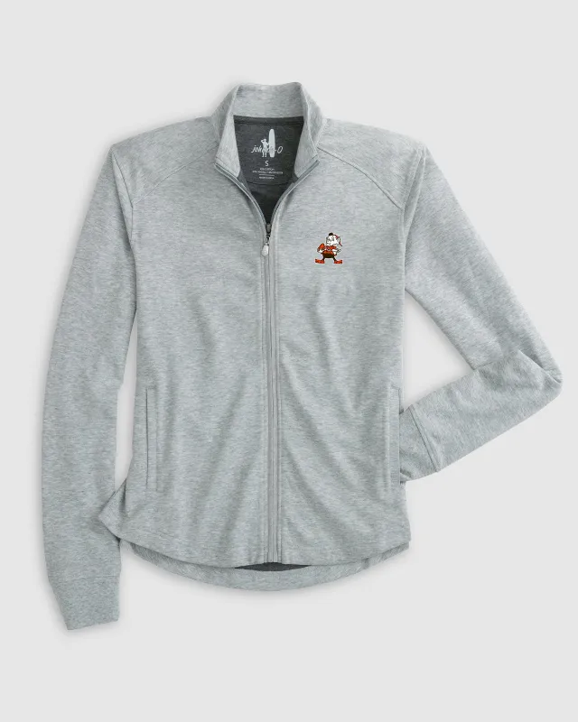 Women's Cleveland Browns Tomi Full Zip Jacket - Classic Brownie Logo made by Johnnie-O