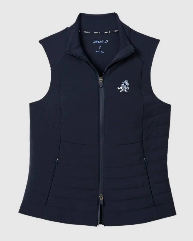 Women's Dallas Cowboys Victoria Performance Mixed Media Vest - Classic Logo made by Johnnie-O
