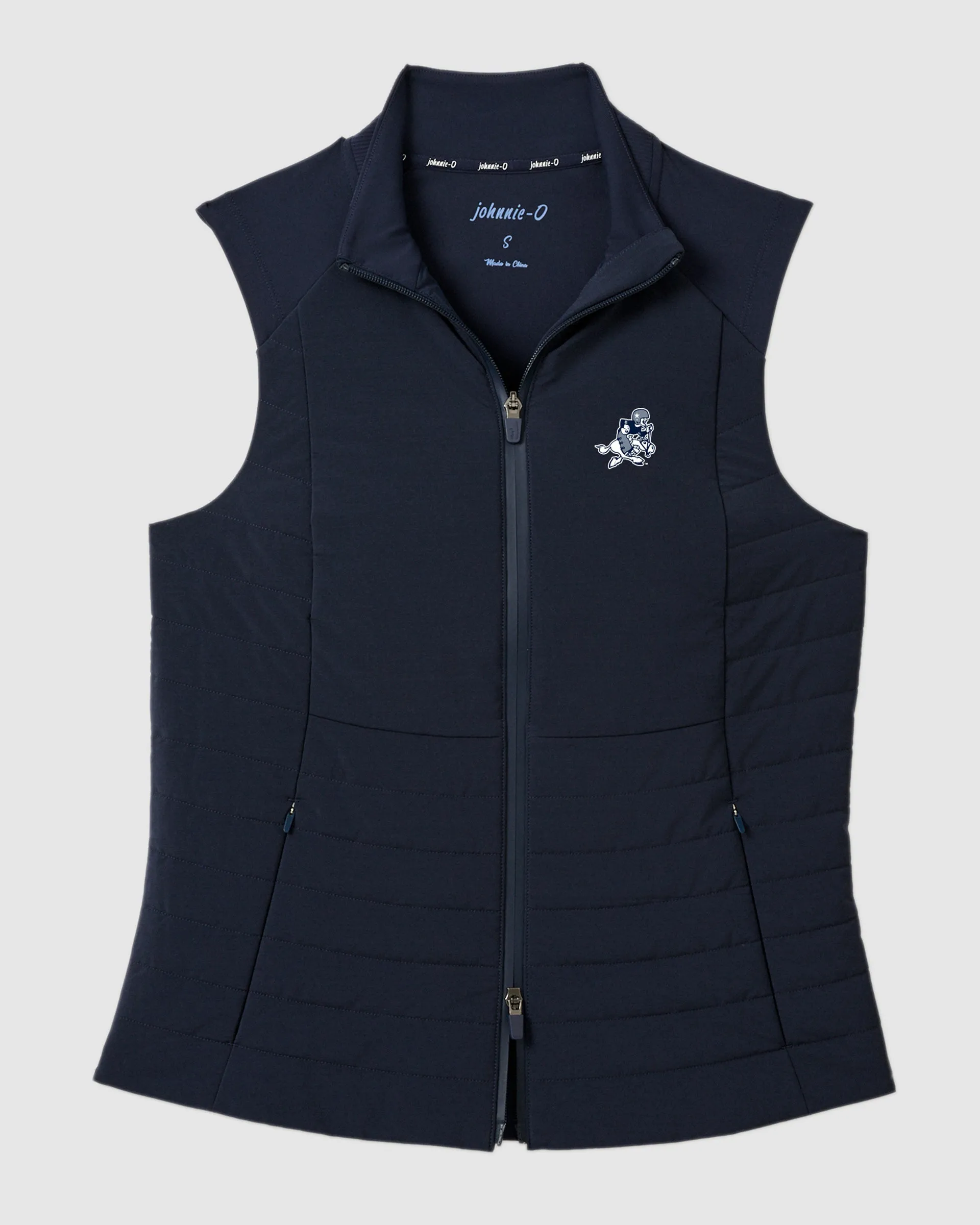 Women's Dallas Cowboys Victoria Performance Mixed Media Vest - Classic Logo sold by Johnnie-O