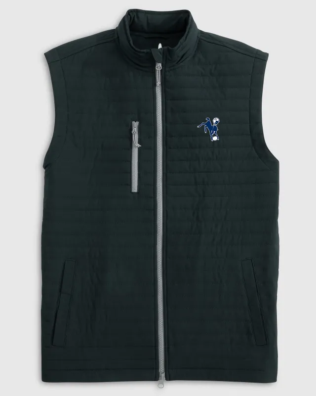 Indianapolis Colts Crosswind Quilted Performance Vest - Classic Logo made by Johnnie-O