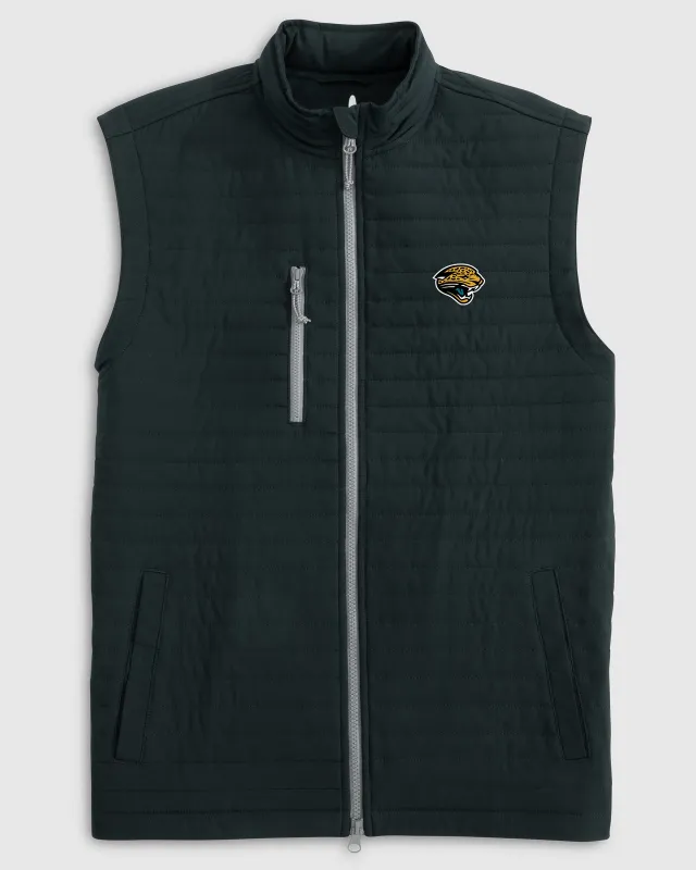 Jacksonville Jaguars Crosswind Quilted Performance Vest - Jaguar Head Classic Logo made by Johnnie-O