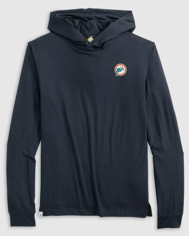 Miami Dolphins Talon Featherweight Performance Hoodie - Classic Logo made by Johnnie-O