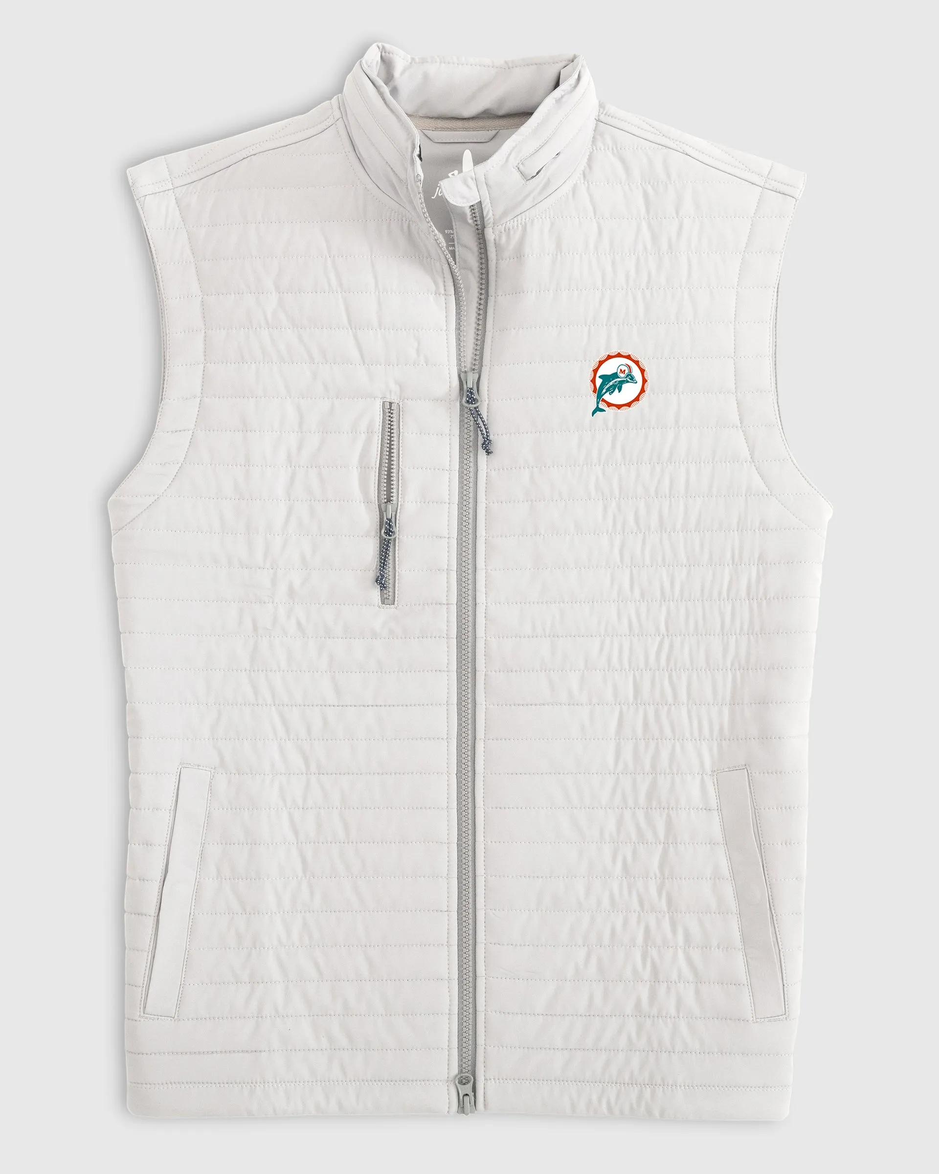 Miami Dolphins Crosswind Quilted Performance Vest - Classic Logo sold by Johnnie-O product image thumbnail 3