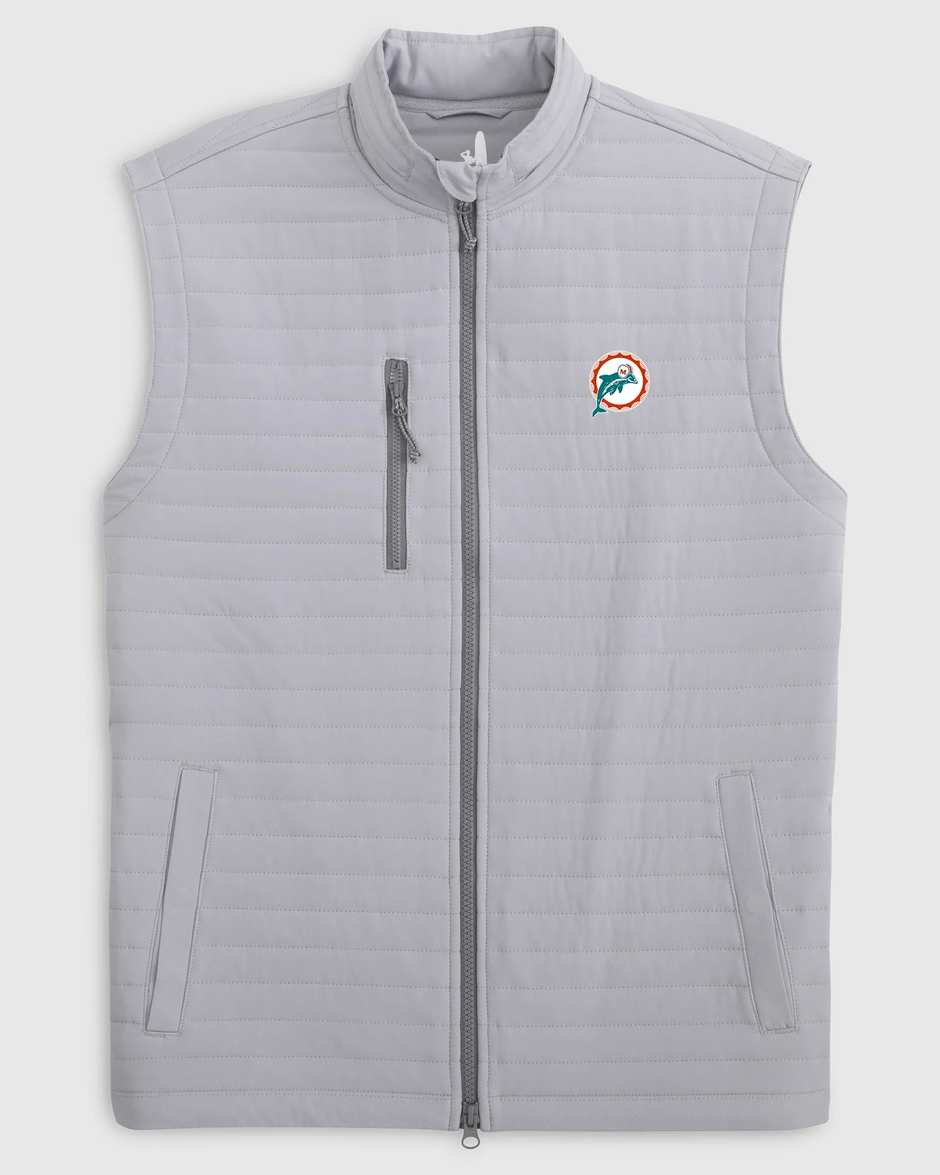 Miami Dolphins Crosswind Quilted Performance Vest - Classic Logo sold by Johnnie-O product image thumbnail 2