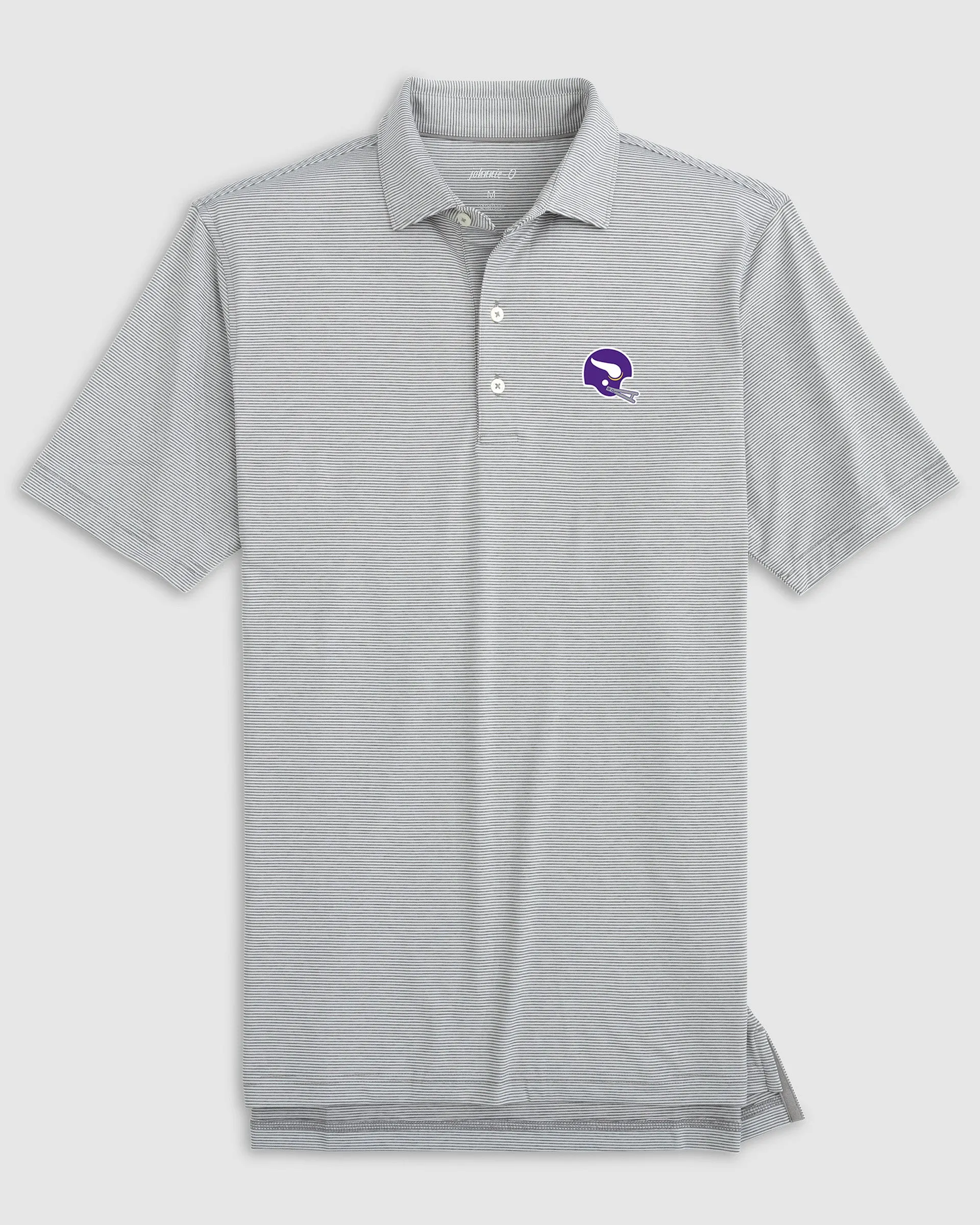 Minnesota Vikings Lyndonn Striped Performance Jersey Polo - Classic Logo sold by Johnnie-O product image thumbnail 3