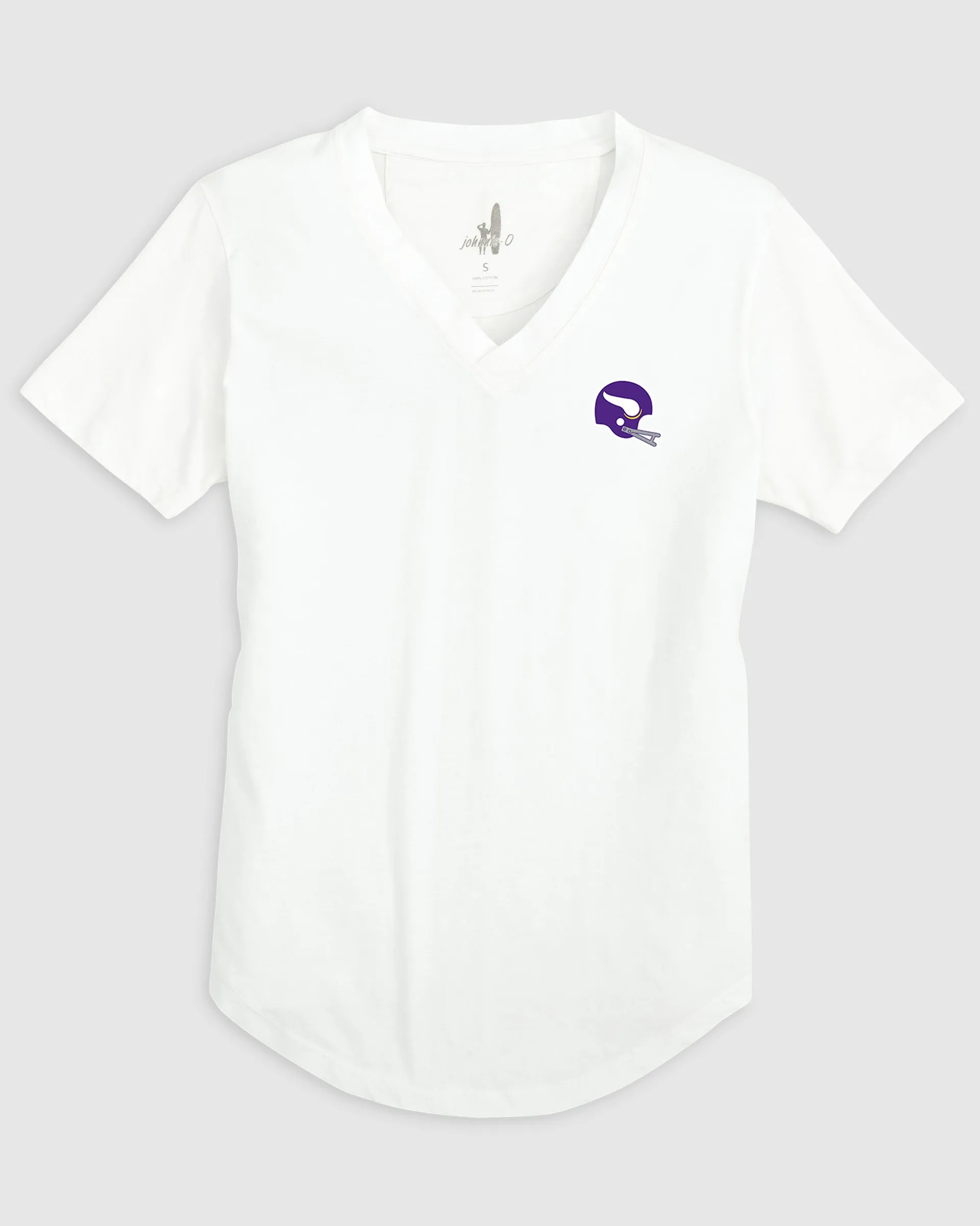 Women's Minnesota Vikings Merediths V-Neck T-Shirt - Classic Logo sold by Johnnie-O product image thumbnail 4