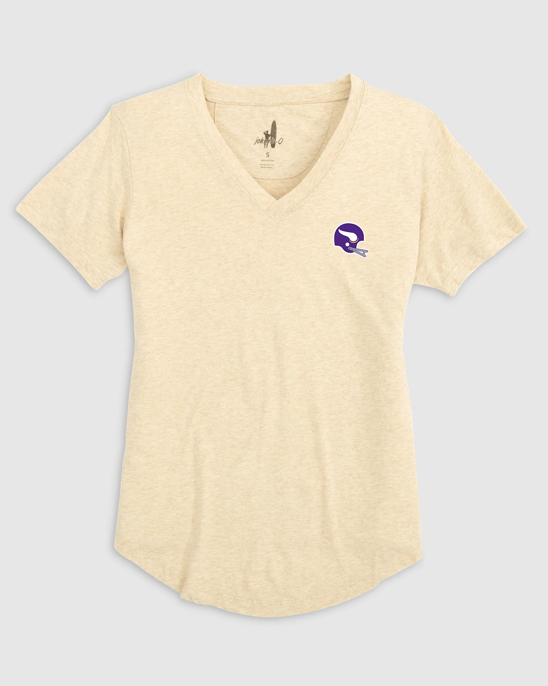 Women's Minnesota Vikings Merediths V-Neck T-Shirt - Classic Logo sold by Johnnie-O product image thumbnail 3