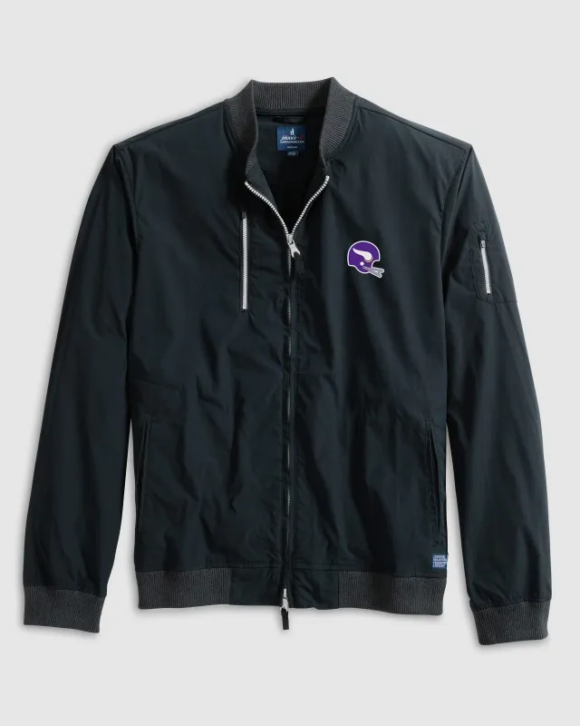 Minnesota Vikings Corsair Bomber Jacket - Classic Logo made by Johnnie-O