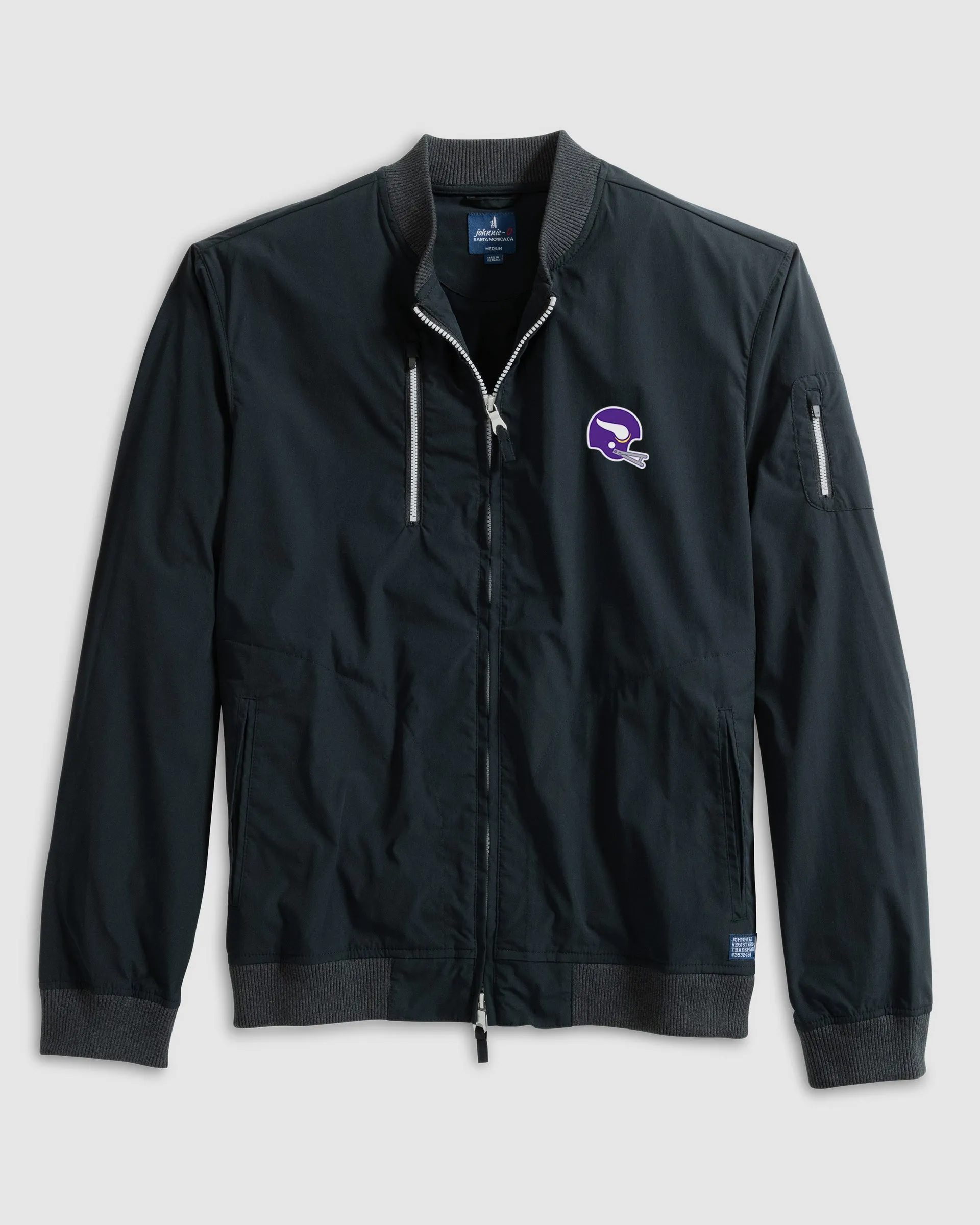 Minnesota Vikings Corsair Bomber Jacket - Classic Logo sold by Johnnie-O