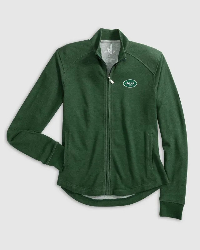 Women's New York Jets Tomi Full Zip Jacket - Classic Logo made by Johnnie-O