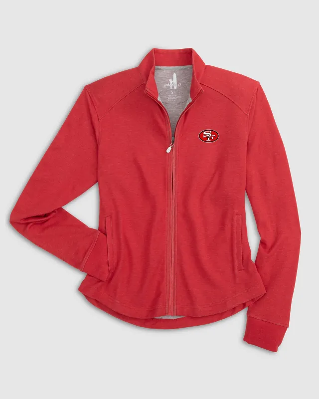 Women's San Francisco 49ers Tomi Full Zip Jacket - Classic Logo made by Johnnie-O