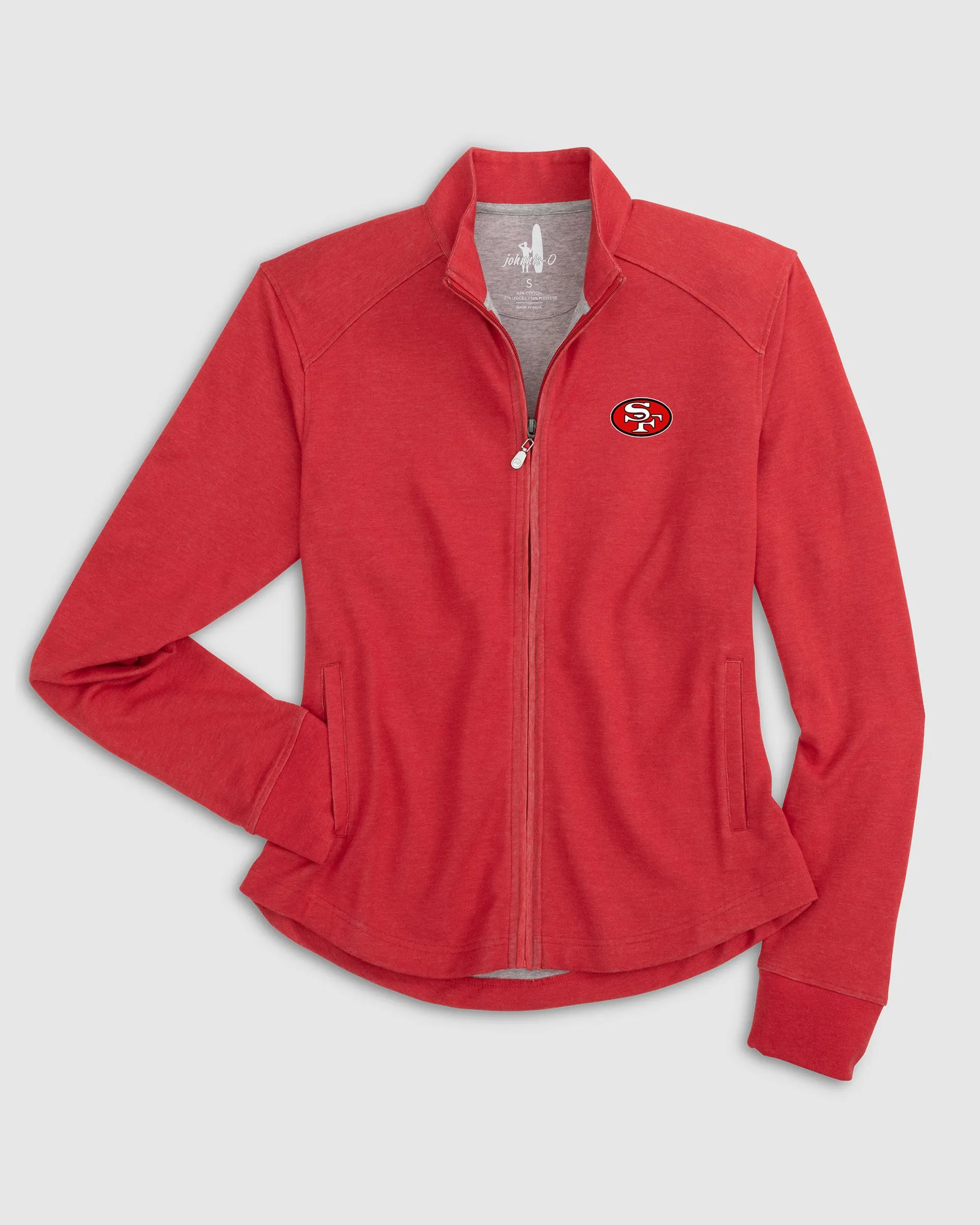 Women's San Francisco 49ers Tomi Full Zip Jacket - Classic Logo sold by Johnnie-O