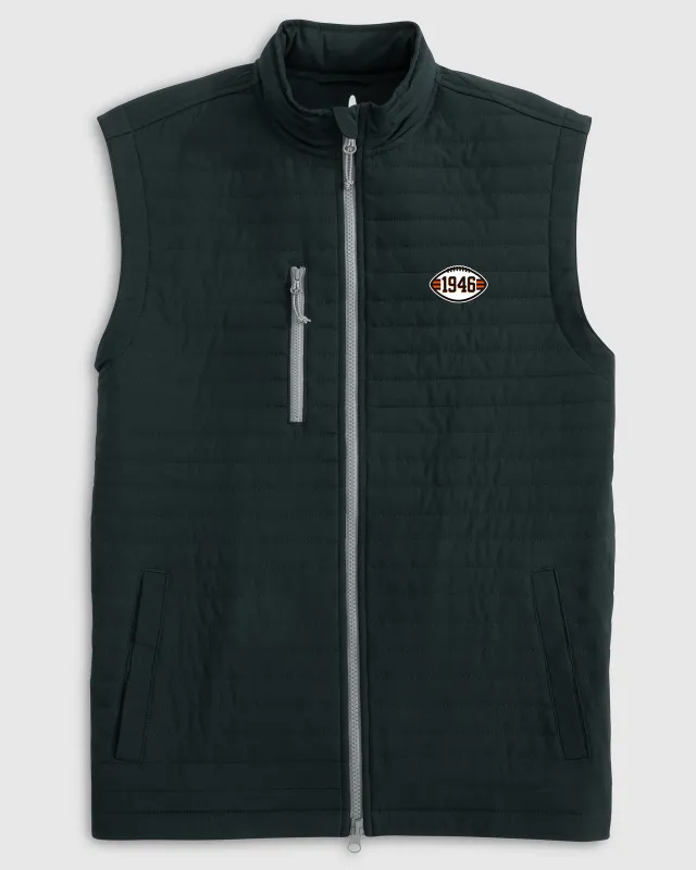 Cleveland Browns Crosswind Quilted Performance Vest - Classic 1946 Logo made by Johnnie-O