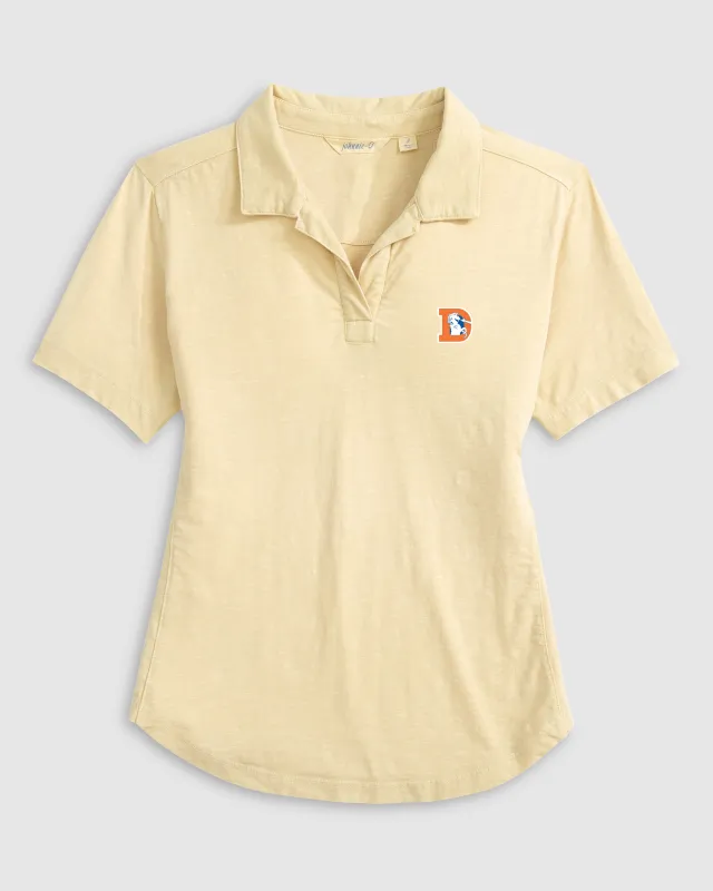 Women's Denver Broncos Coastal Wash Polo - Classic Logo made by Johnnie-O