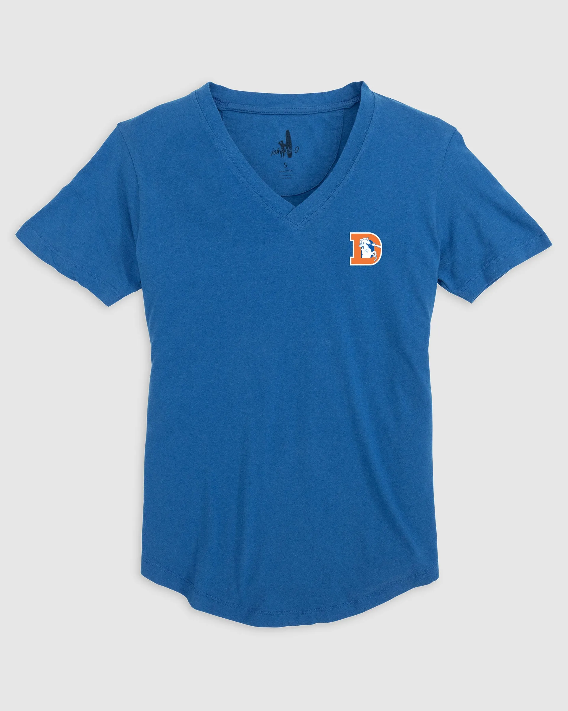 Women's Denver Broncos Merediths V-Neck T-Shirt - Classic Logo sold by Johnnie-O product image thumbnail 3