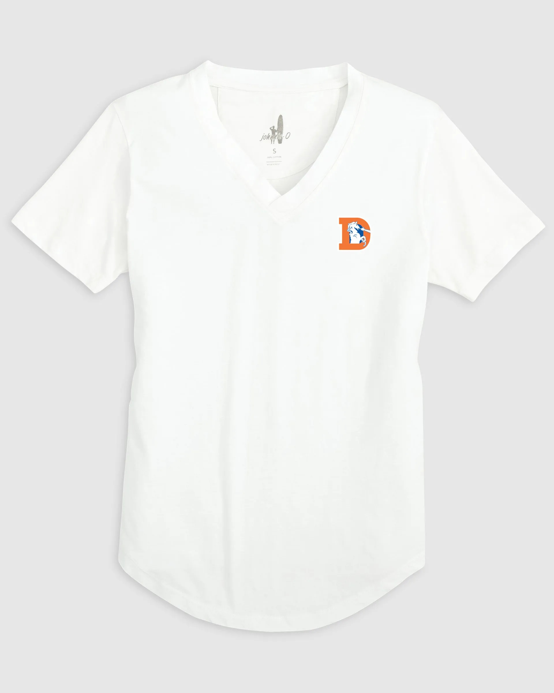 Women's Denver Broncos Merediths V-Neck T-Shirt - Classic Logo sold by Johnnie-O product image thumbnail 4