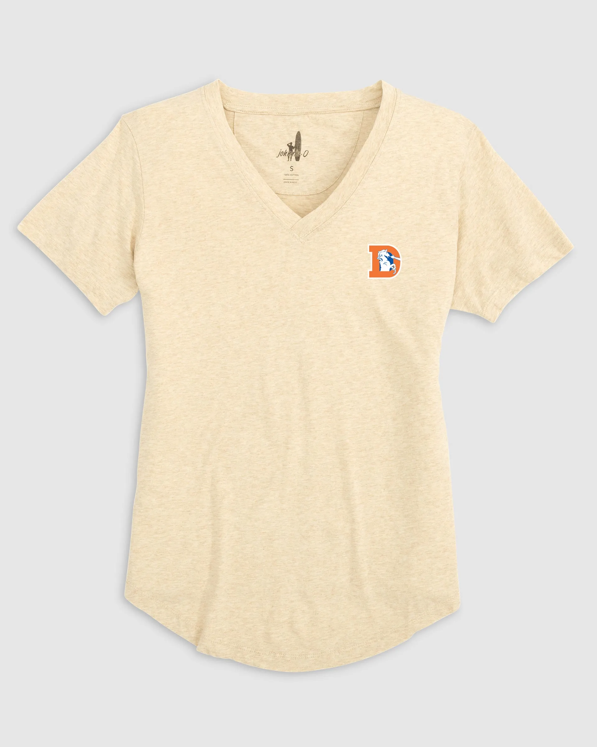 Women's Denver Broncos Merediths V-Neck T-Shirt - Classic Logo sold by Johnnie-O product image thumbnail 2