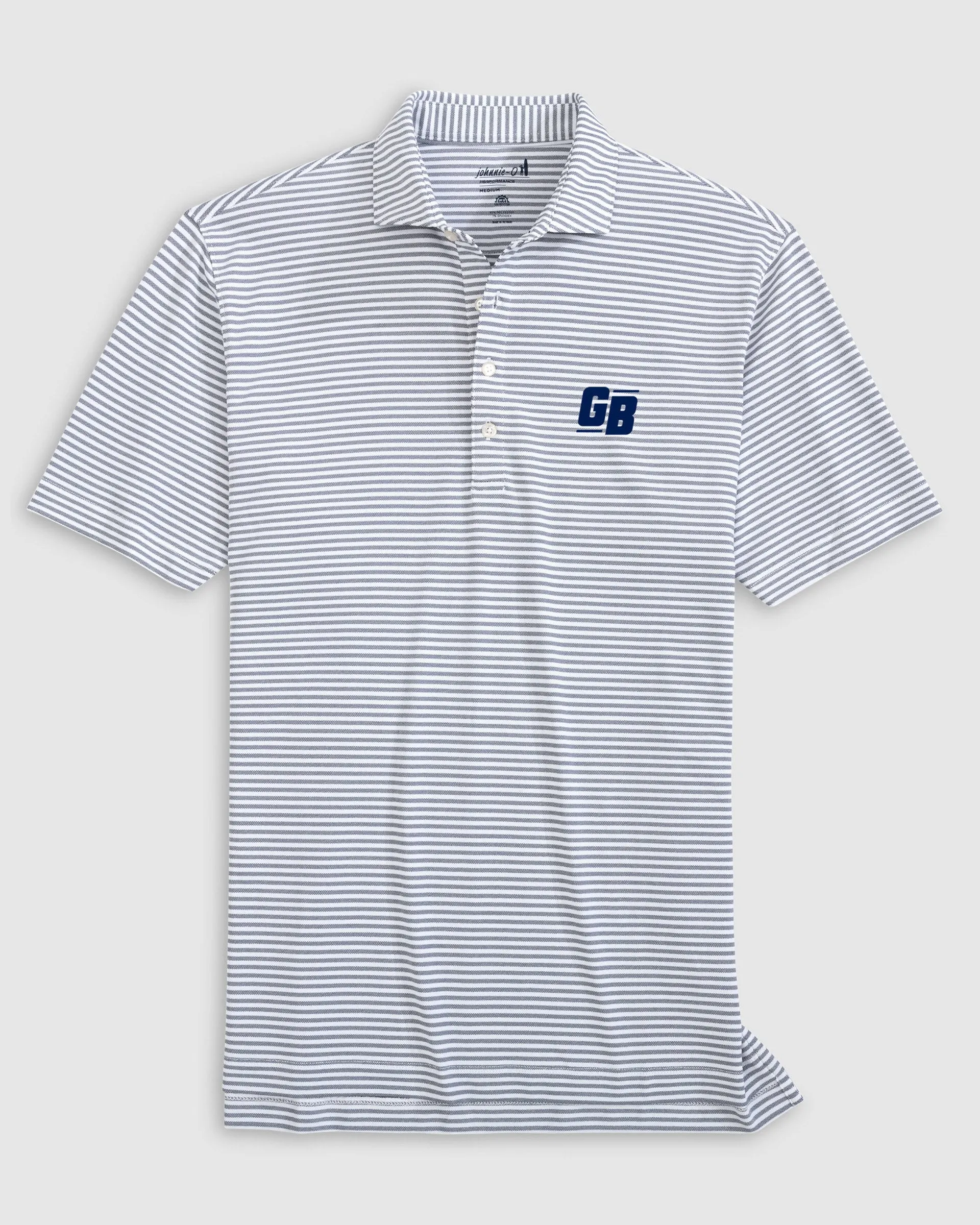 Green Bay Packers Stetsons Striped Performance Mesh Polo - Classic Logo sold by Johnnie-O product image thumbnail 2