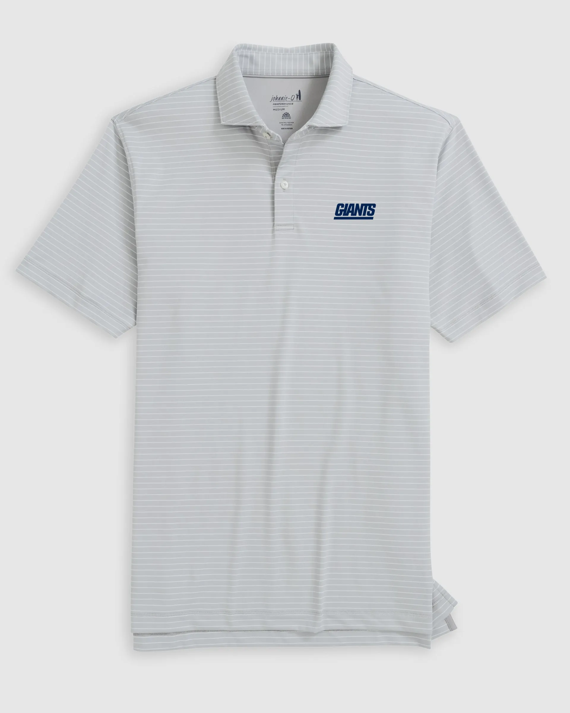 New York Giants Beau Striped Performance Jersey Polo - Classic Logo sold by Johnnie-O product image thumbnail 2