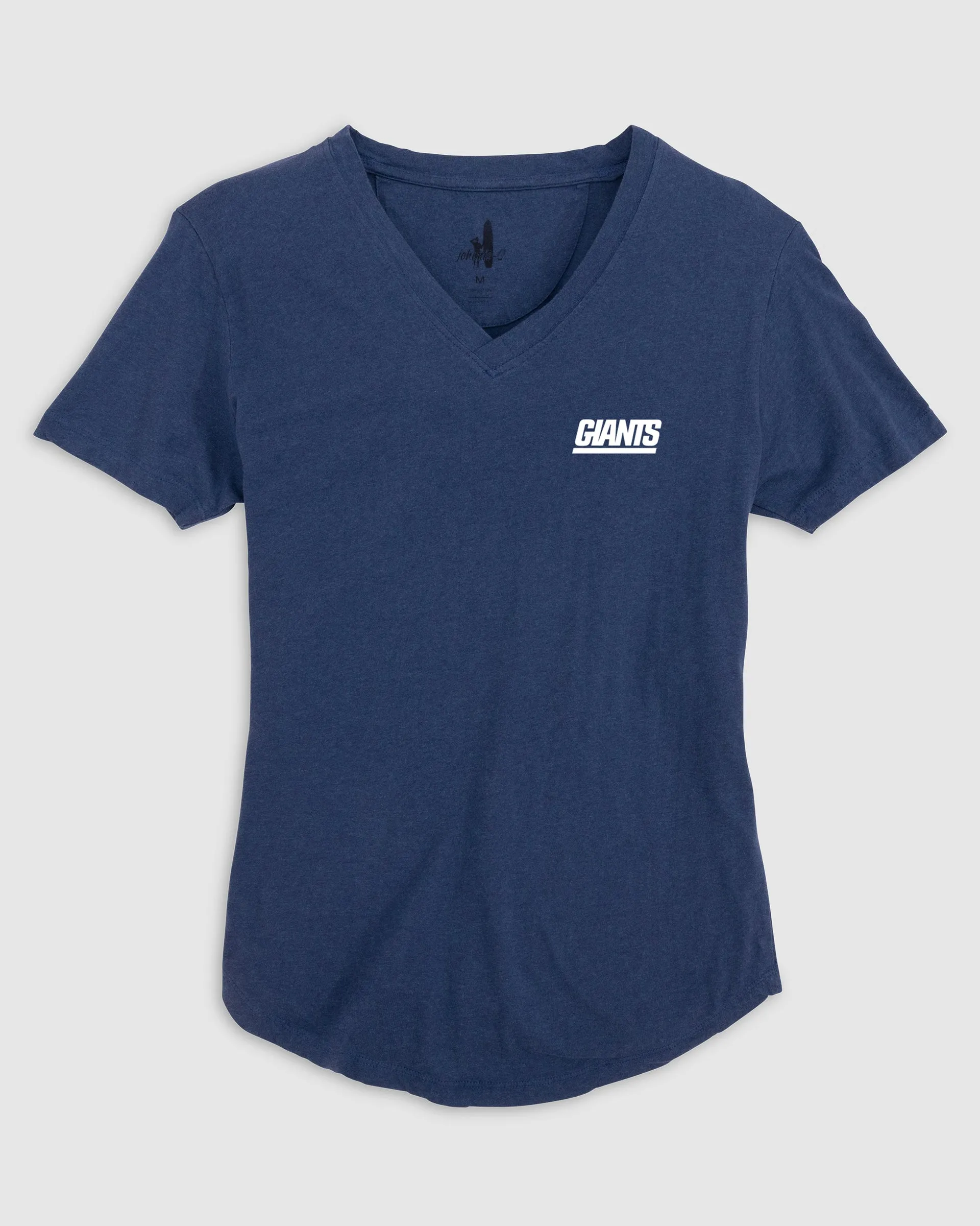 Women's New York Giants Merediths V-Neck T-Shirt - Classic Logo sold by Johnnie-O