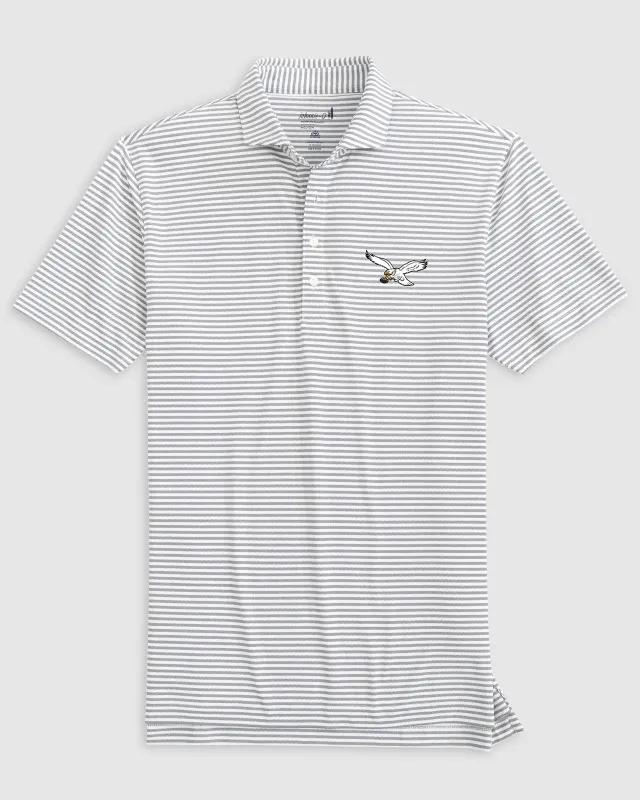 Philadelphia Eagles Stetsons Striped Performance Mesh Polo - Classic Logo made by Johnnie-O