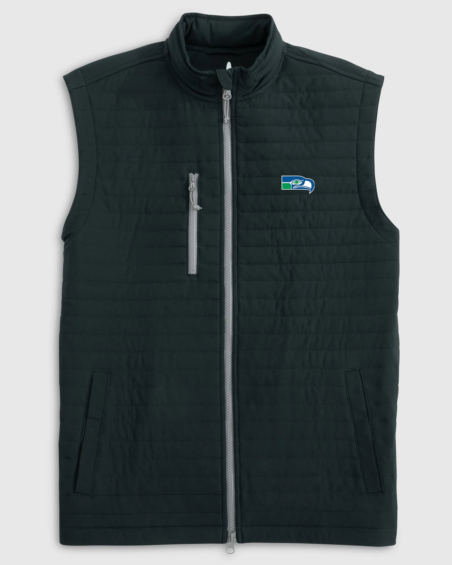 Seattle Seahawks Crosswind Quilted Performance Vest - Classic Logo sold by Johnnie-O