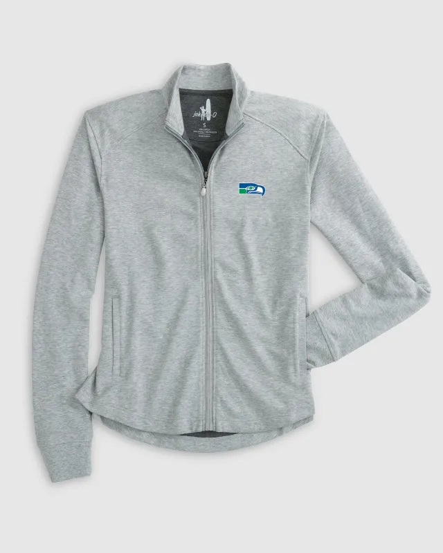 Women's Seattle Seahawks Tomi Full Zip Jacket - Classic Logo made by Johnnie-O