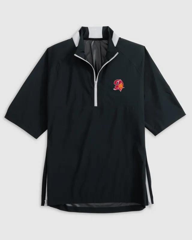 Tampa Bay Buccaneers Stealth Stowable Short Sleeve Packable Rain Jacket - Classic Logo made by Johnnie-O