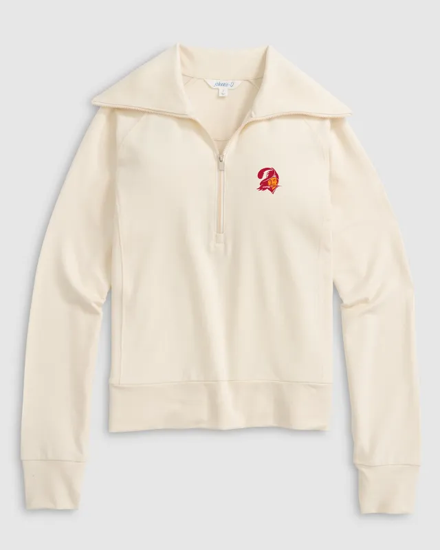 Women's Tampa Bay Buccaneers Eliza 1/2 Zip - Classic Logo made by Johnnie-O