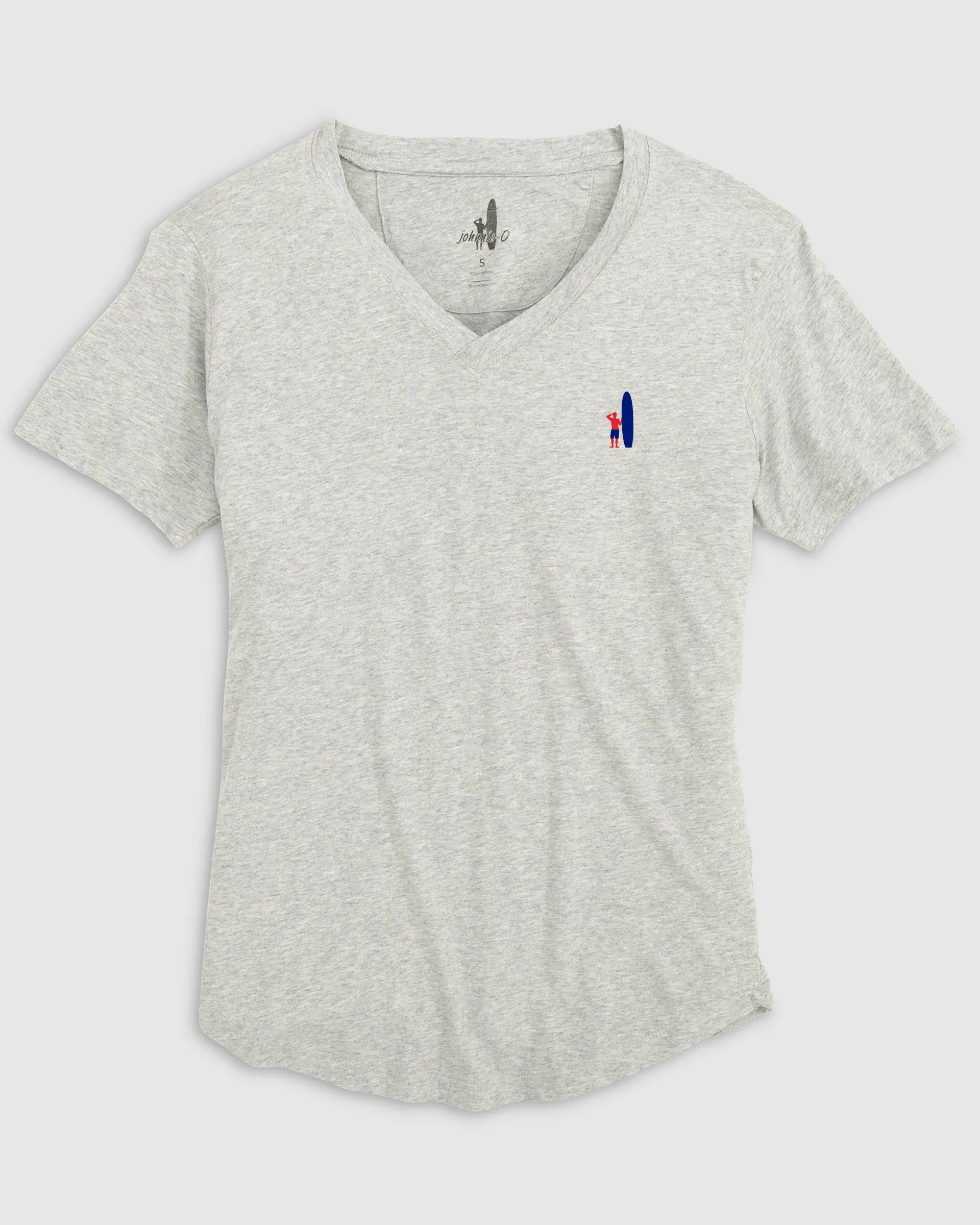 Merediths V-Neck T-Shirt - Two Tone Surfer Logo sold by Johnnie-O product image thumbnail 5