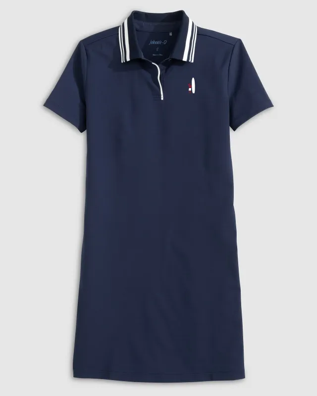 Women's Tessa Performance Golf Dress - Two Tone Surfer Logo made by Johnnie-O