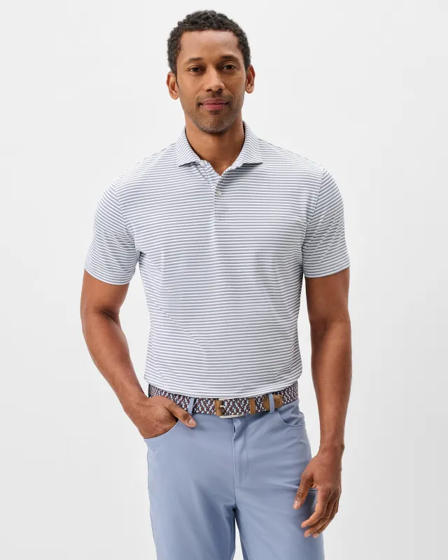 Performance Mesh Polo - Cruz Stripe made by Johnnie-O
