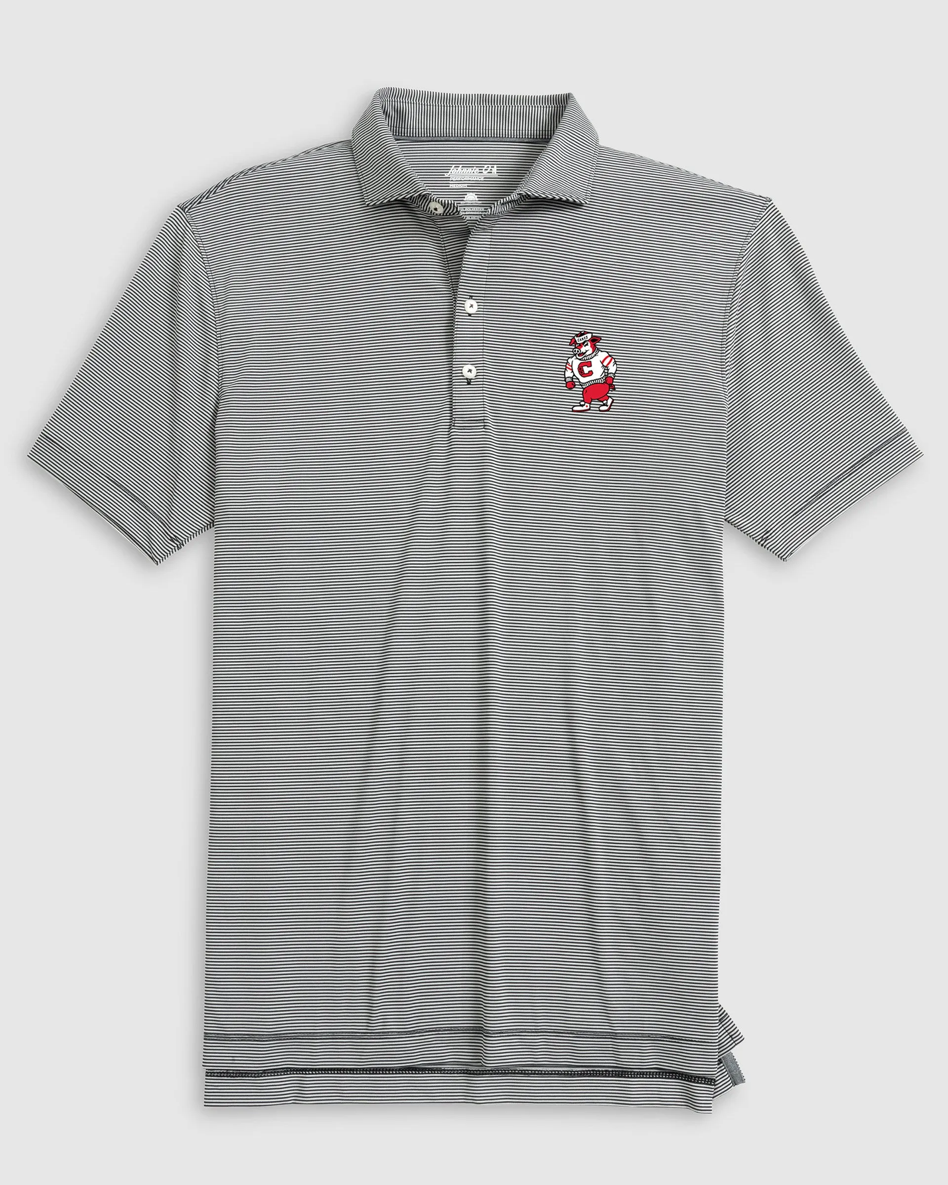 Carolina Hurricanes Lyndonn Striped Performance Jersey Polo - Struttin' Stormy Logo sold by Johnnie-O product image thumbnail 3