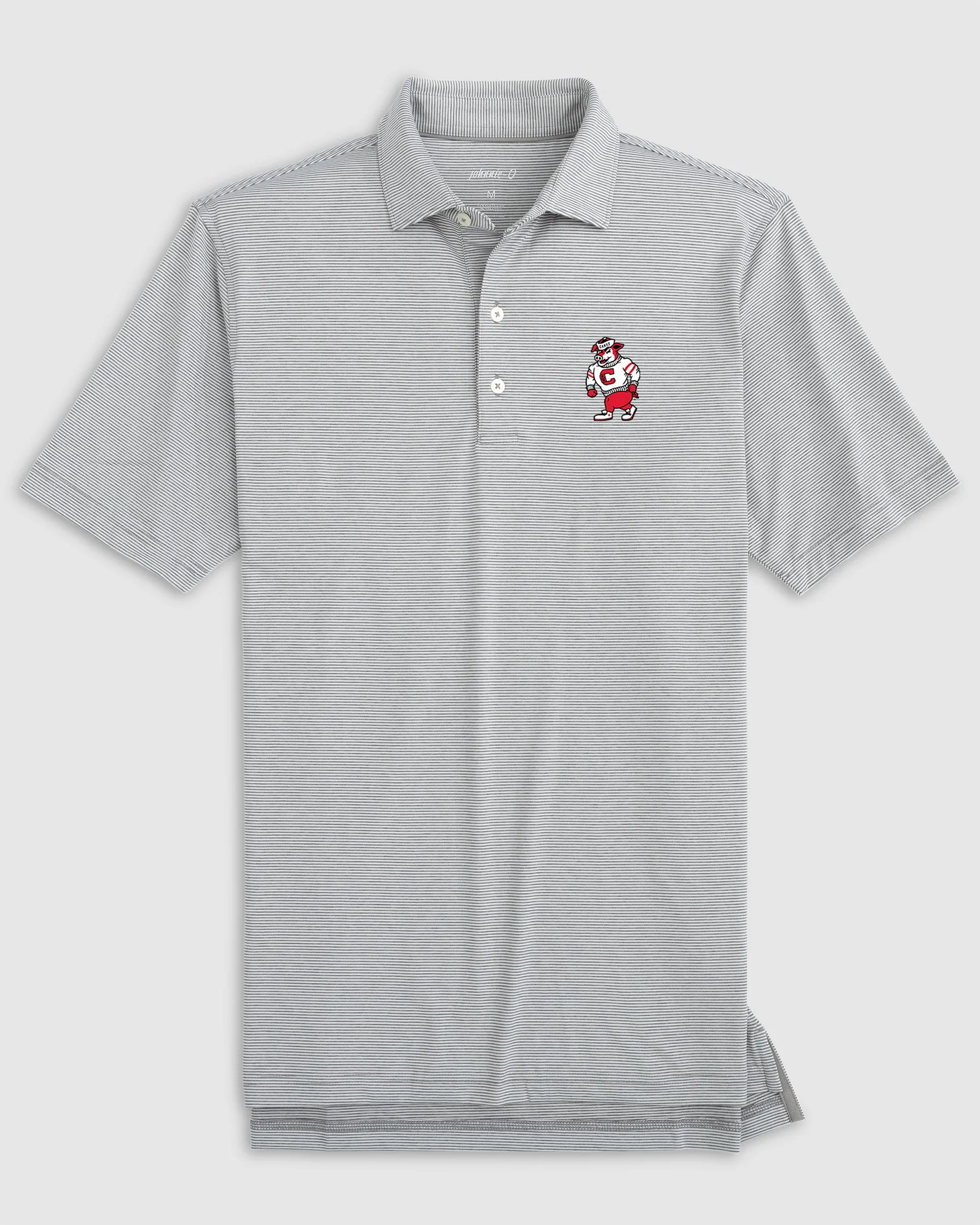 Carolina Hurricanes Lyndonn Striped Performance Jersey Polo - Struttin' Stormy Logo sold by Johnnie-O product image thumbnail 4
