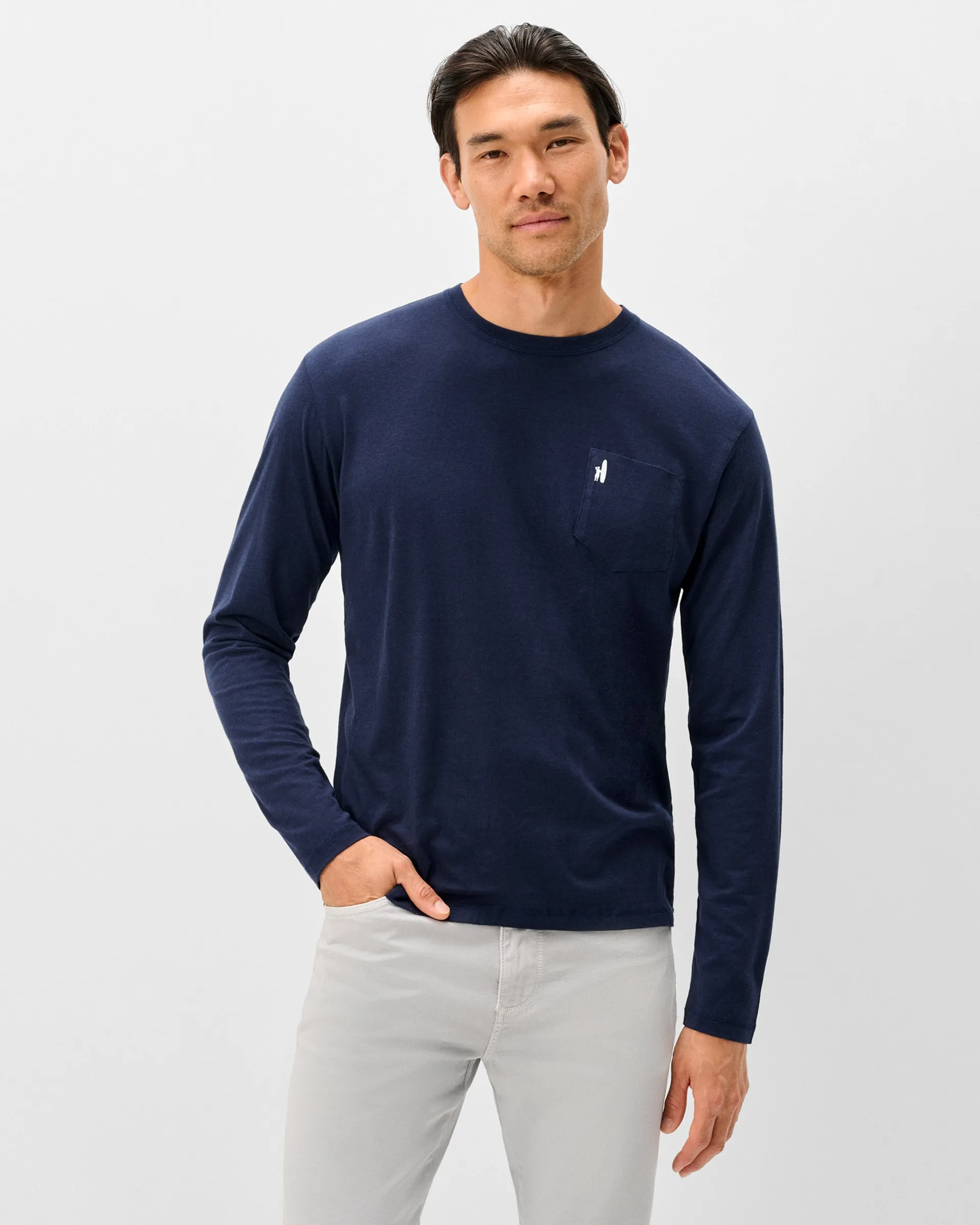 Long Sleeve Pocket T-Shirt - Palm Co sold by Johnnie-O product image thumbnail 3