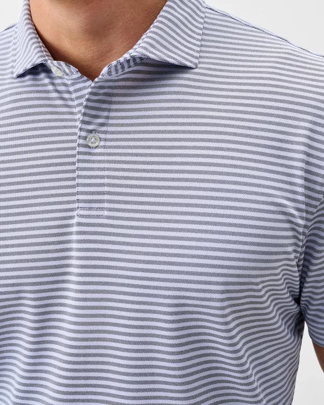 Performance Mesh Polo - Cruz Stripe made by Johnnie-O