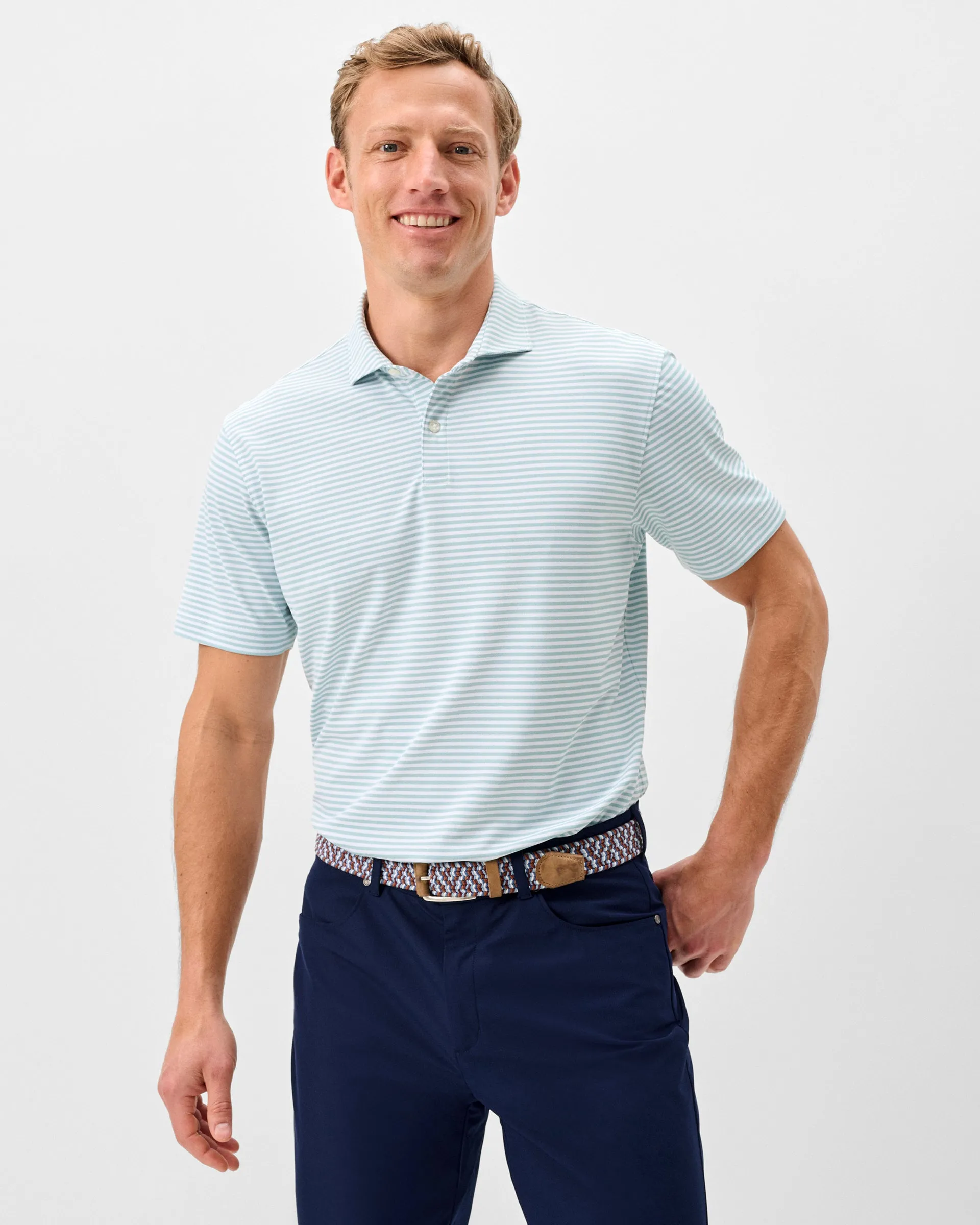 Performance Mesh Polo - Cruz Stripe sold by Johnnie-O product image thumbnail 2