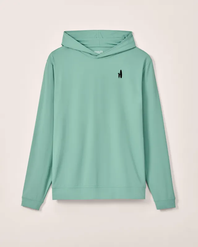 Custom Surfer Logo Motion Performance Hoodie made by Johnnie-O