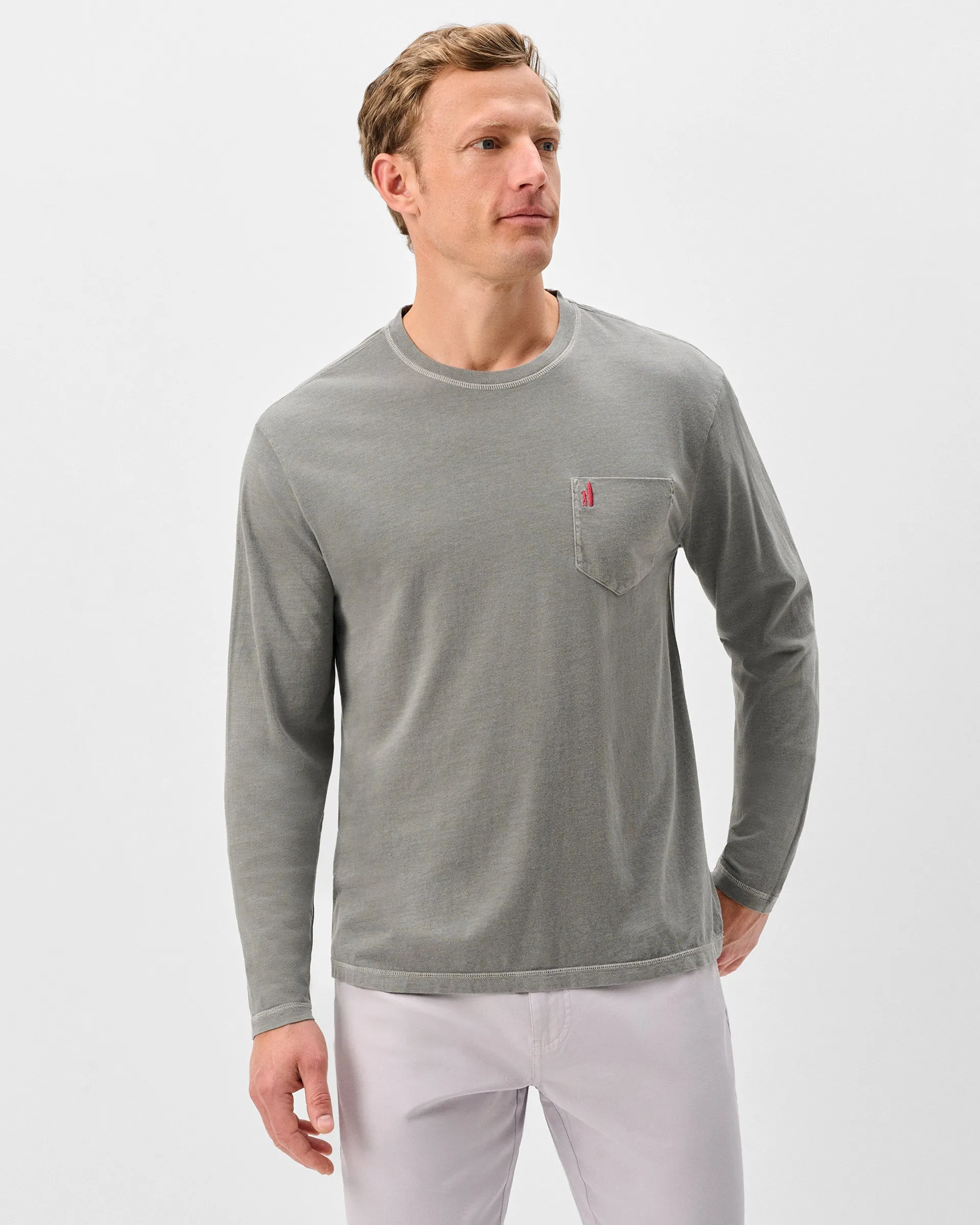 Brennan Long Sleeve Cotton Blend T-Shirt sold by Johnnie-O