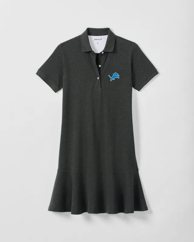 Women's Detroit Lions Janie Pique Mini Polo Dress made by Johnnie-O