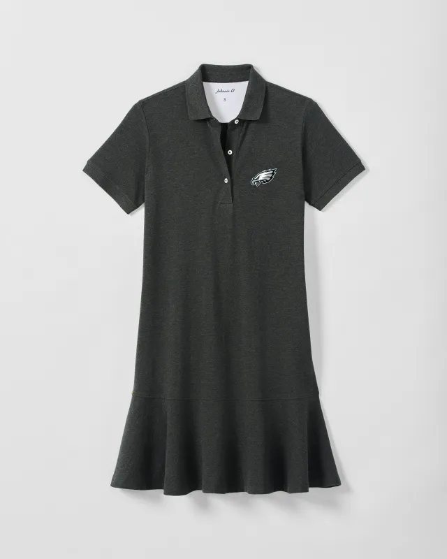 Women's Philadelphia Eagles Janie Pique Mini Polo Dress made by Johnnie-O