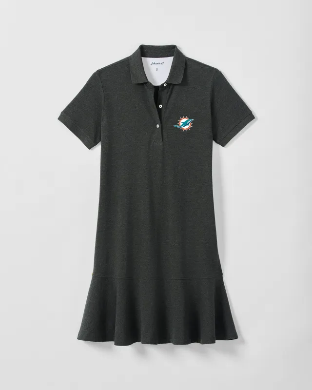 Women's Miami Dolphins Janie Pique Mini Polo Dress made by Johnnie-O