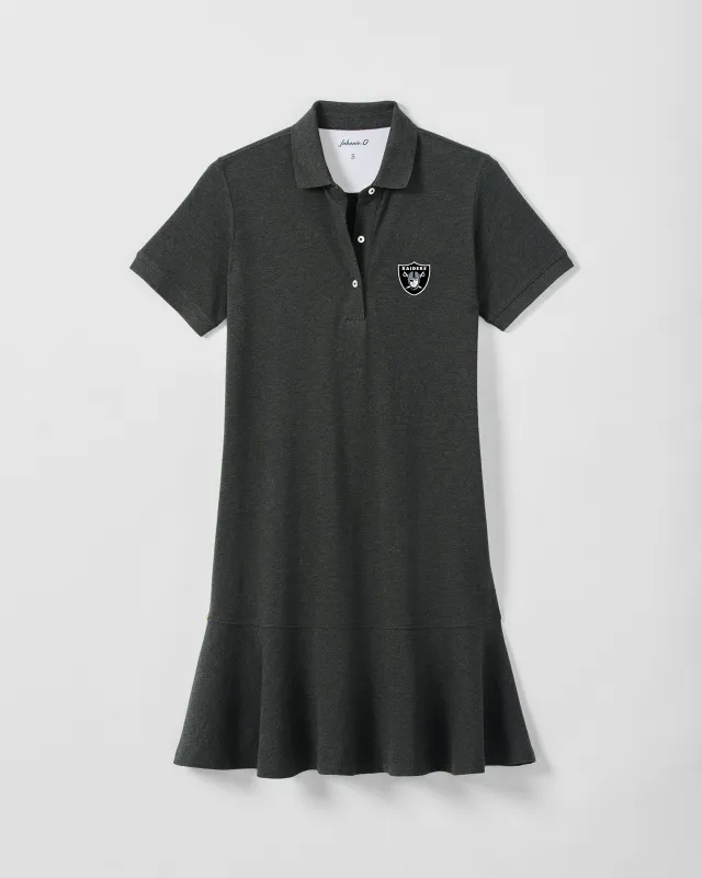 Women's Las Vegas Raiders Janie Pique Mini Polo Dress made by Johnnie-O