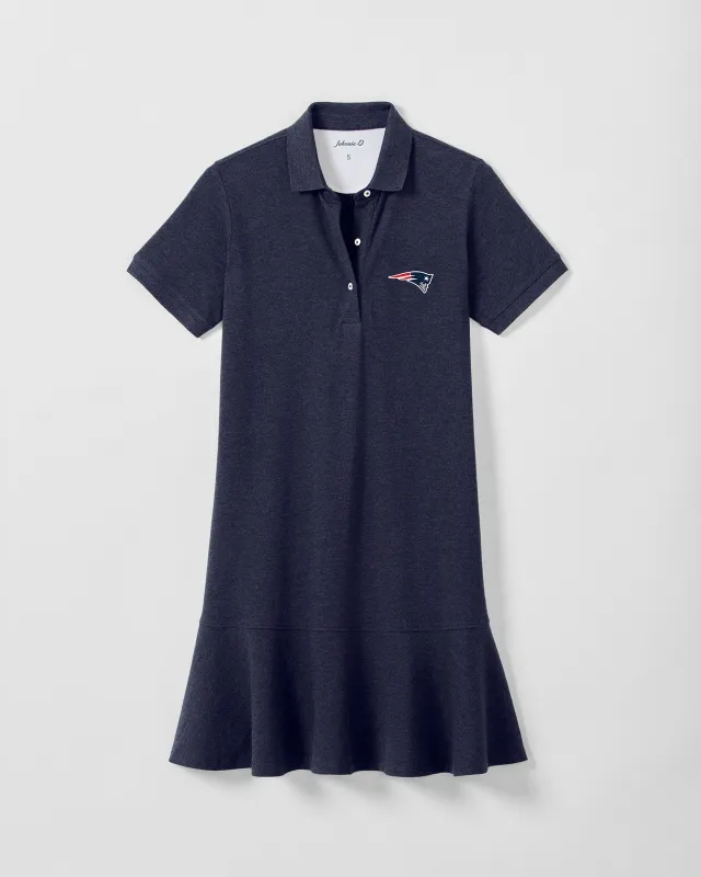 Women's New England Patriots Janie Pique Mini Polo Dress made by Johnnie-O
