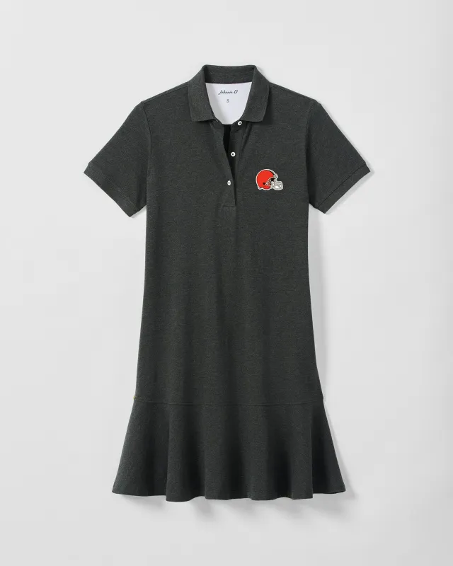 Women's Cleveland Browns Janie Pique Mini Polo Dress made by Johnnie-O