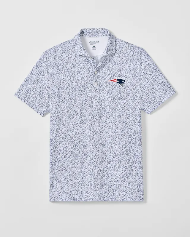 New England Patriots Gridiron Performance Jersey Polo made by Johnnie-O