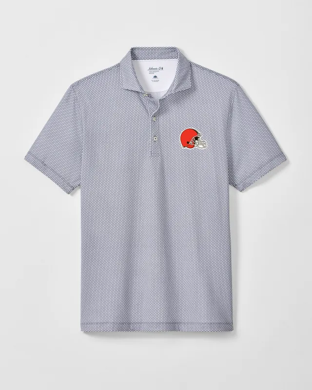 Cleveland Browns Hex Performance Jersey Polo made by Johnnie-O