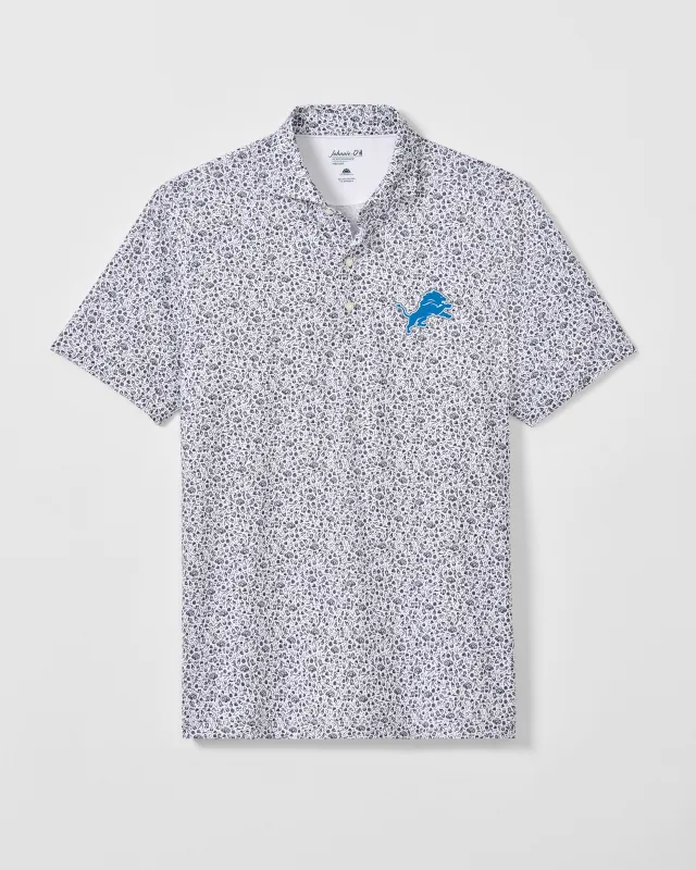 Detroit Lions Gridiron Performance Jersey Polo made by Johnnie-O